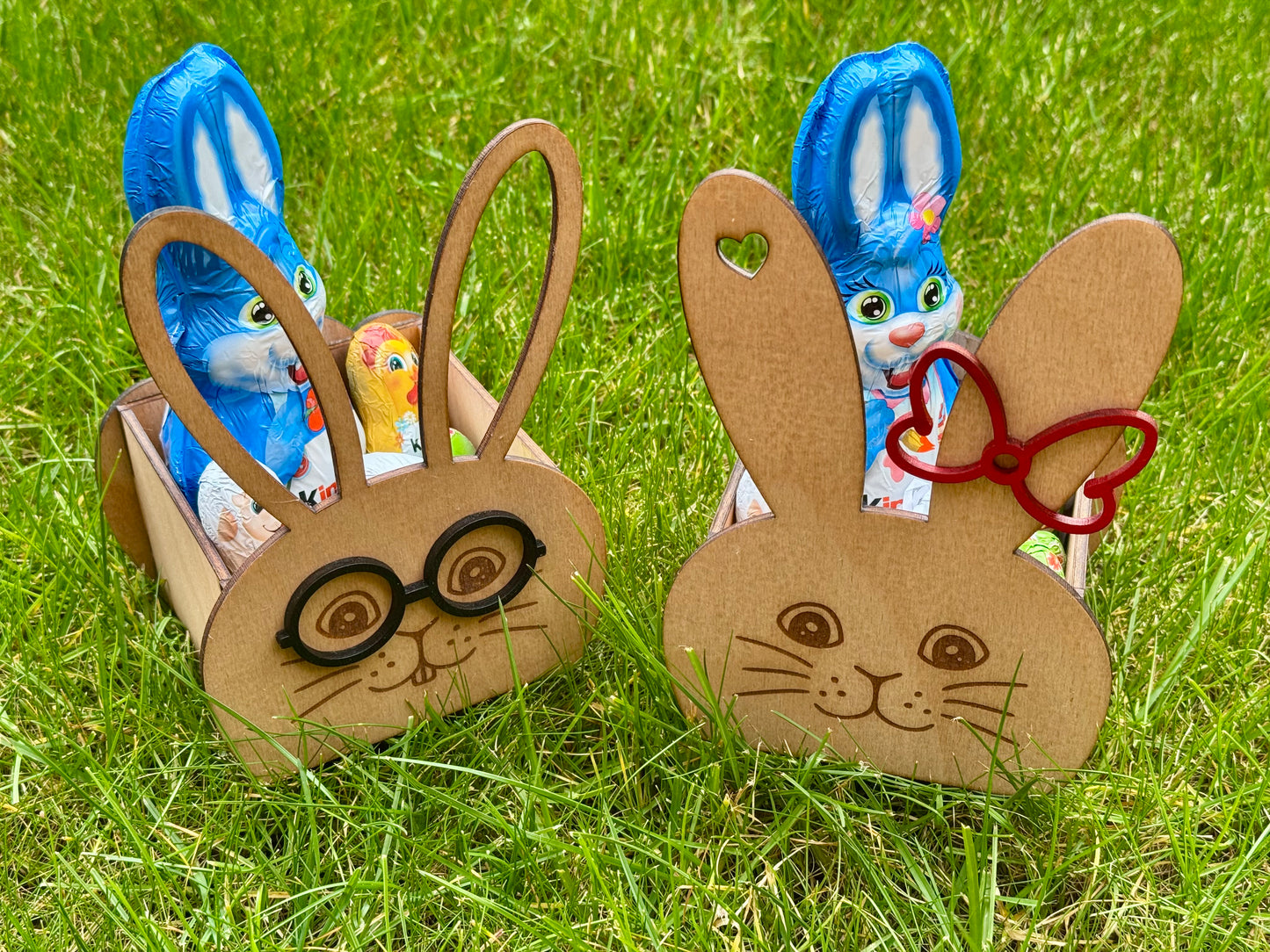 Wooden Easter Bunny Basket