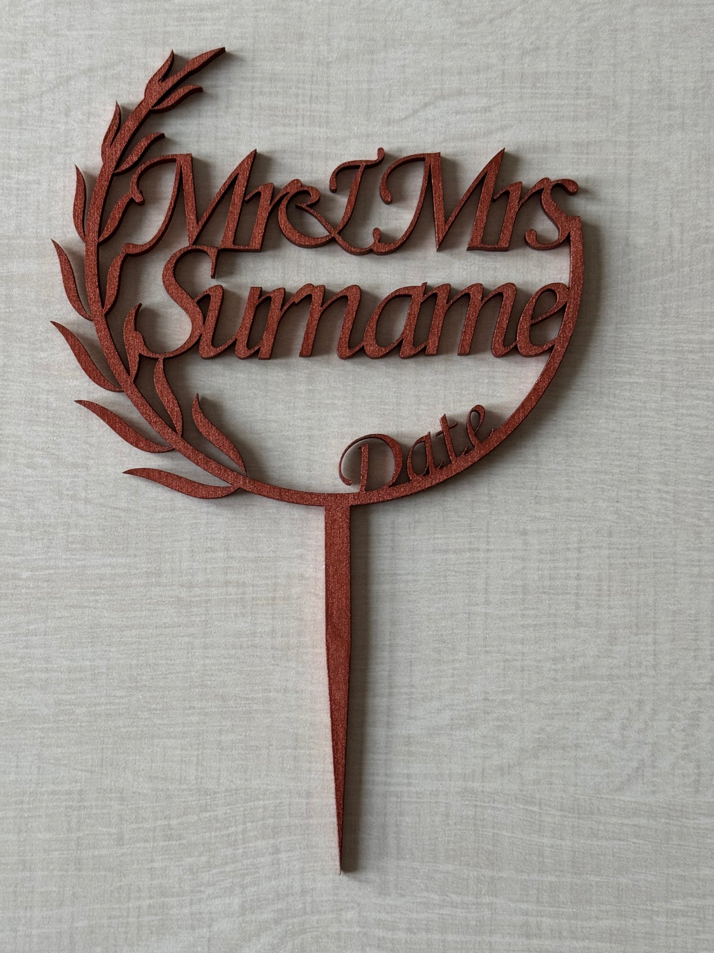 Personalised Wooden Wedding Cake Toppers