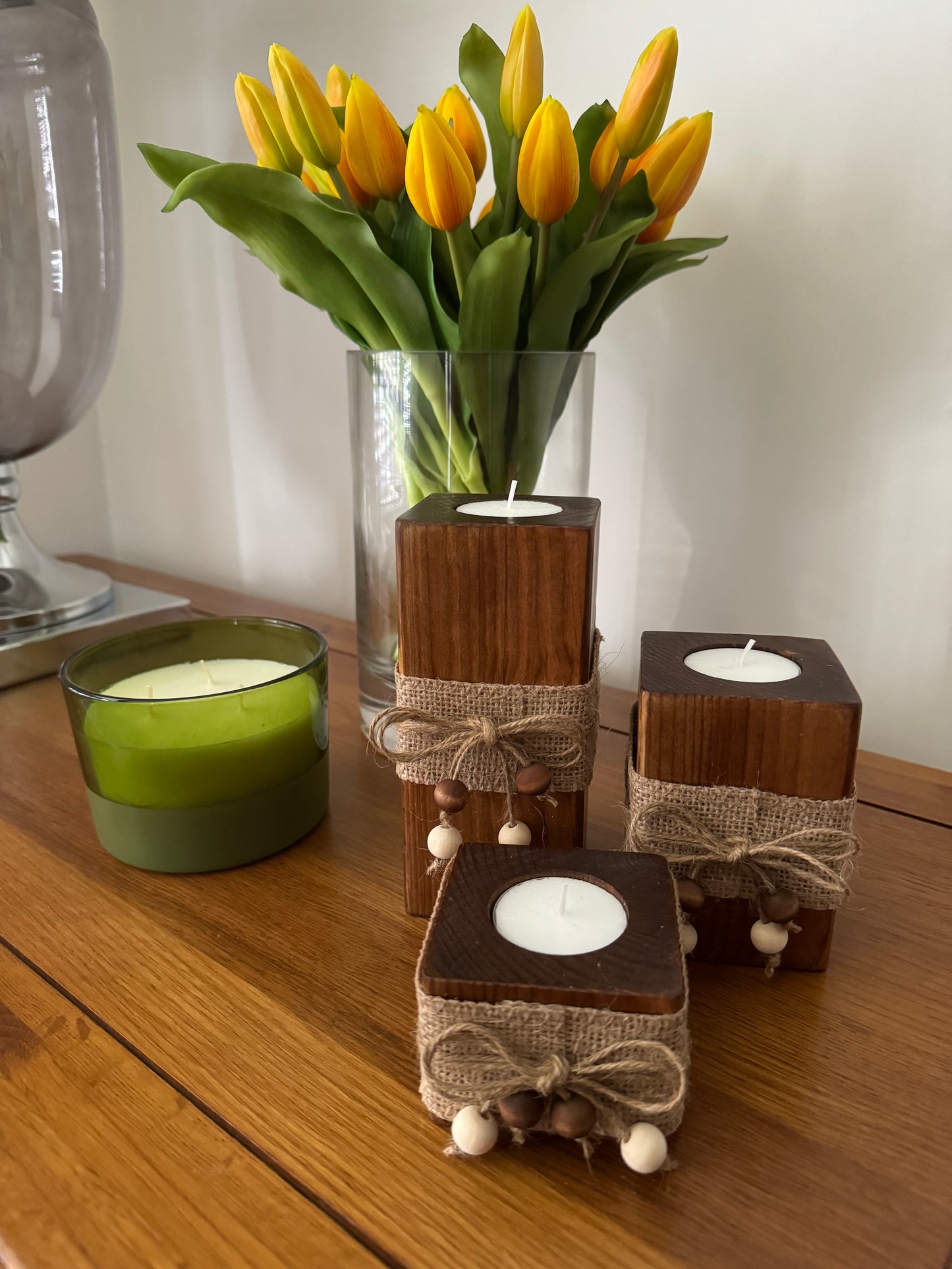 Wooden Candle Holders