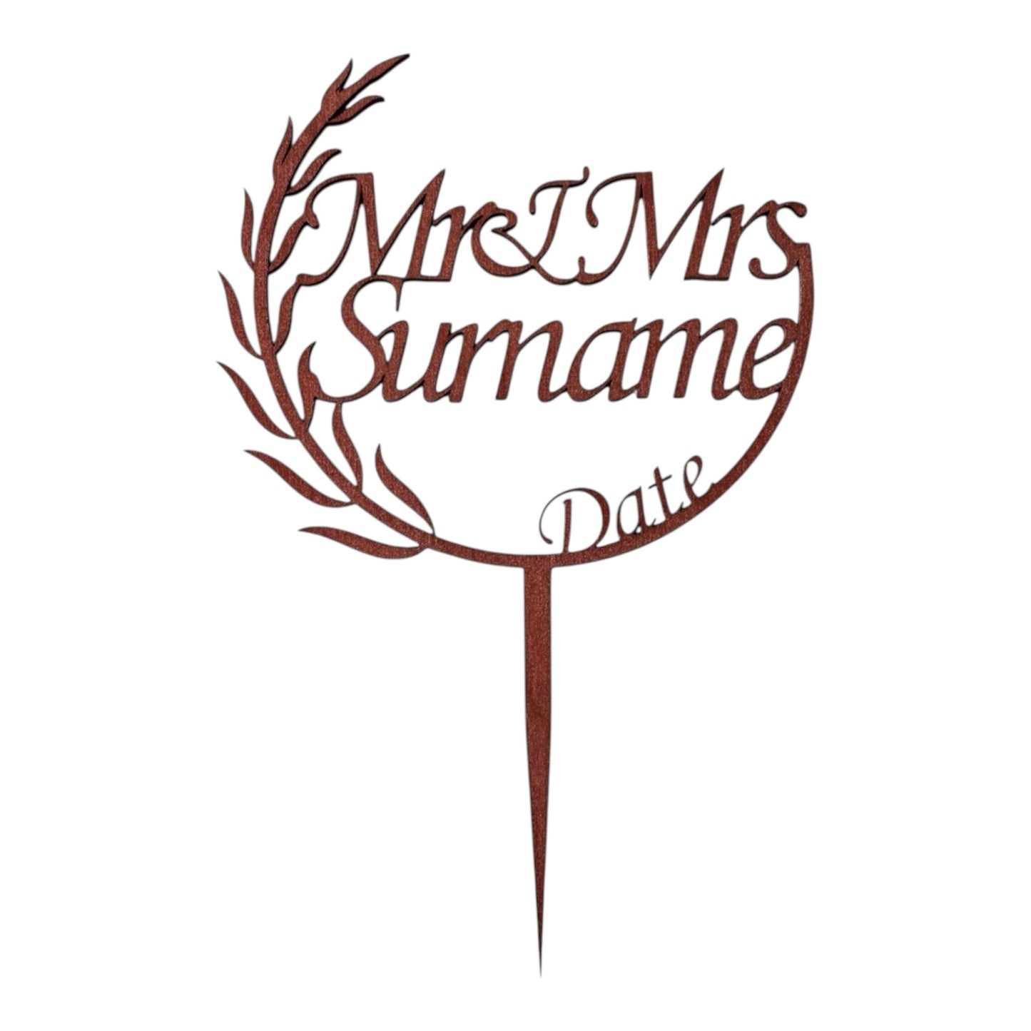 Personalised Wooden Wedding Cake Toppers