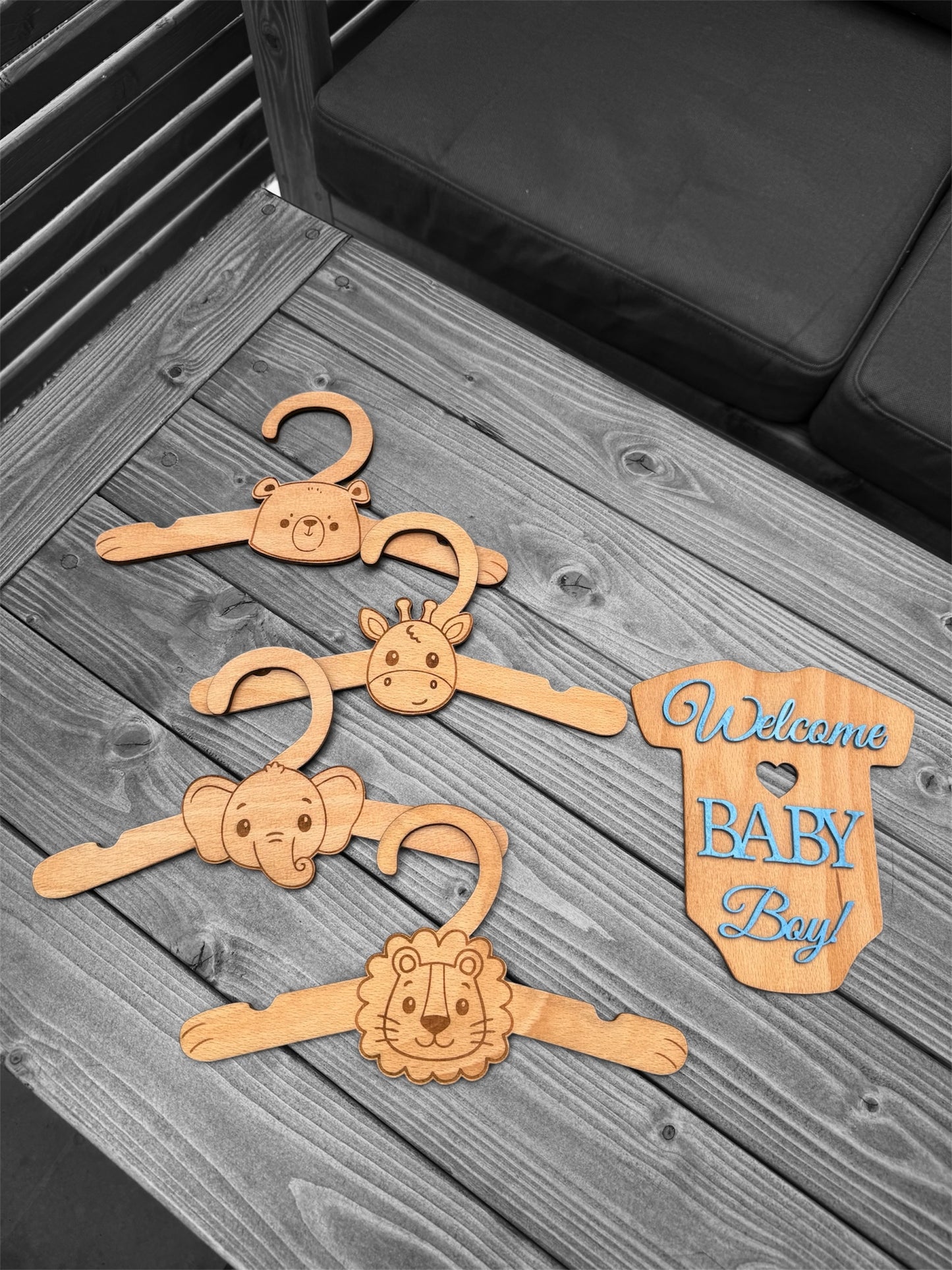 Personalised Wooden Baby Hamper Crate