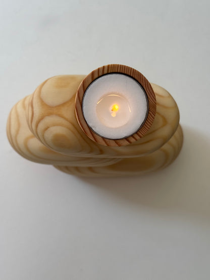 Zen-Style Wooden Candle Holder
