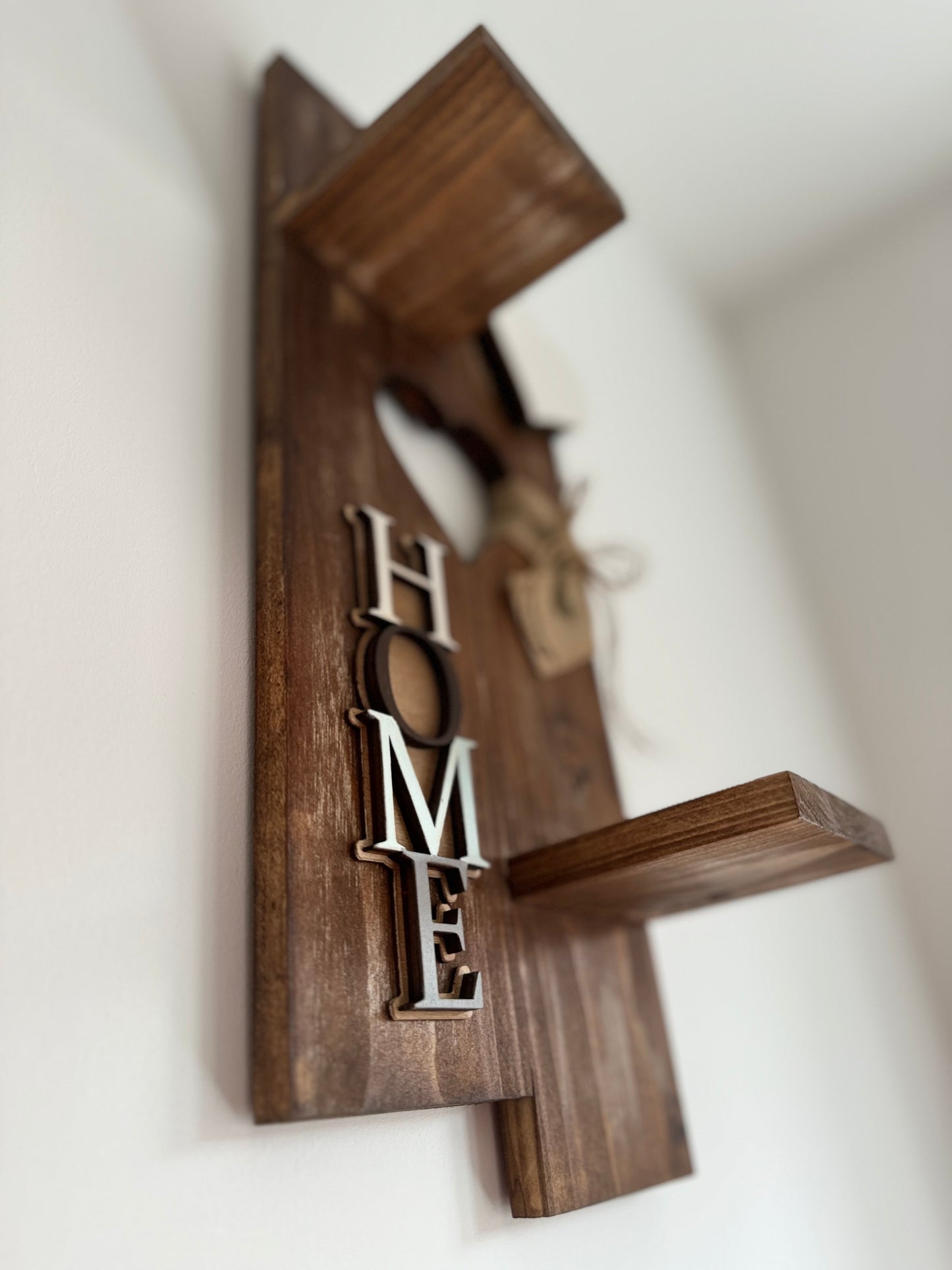 Shelf with HOME Sign