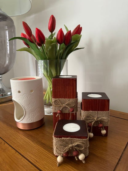 Wooden Candle Holders