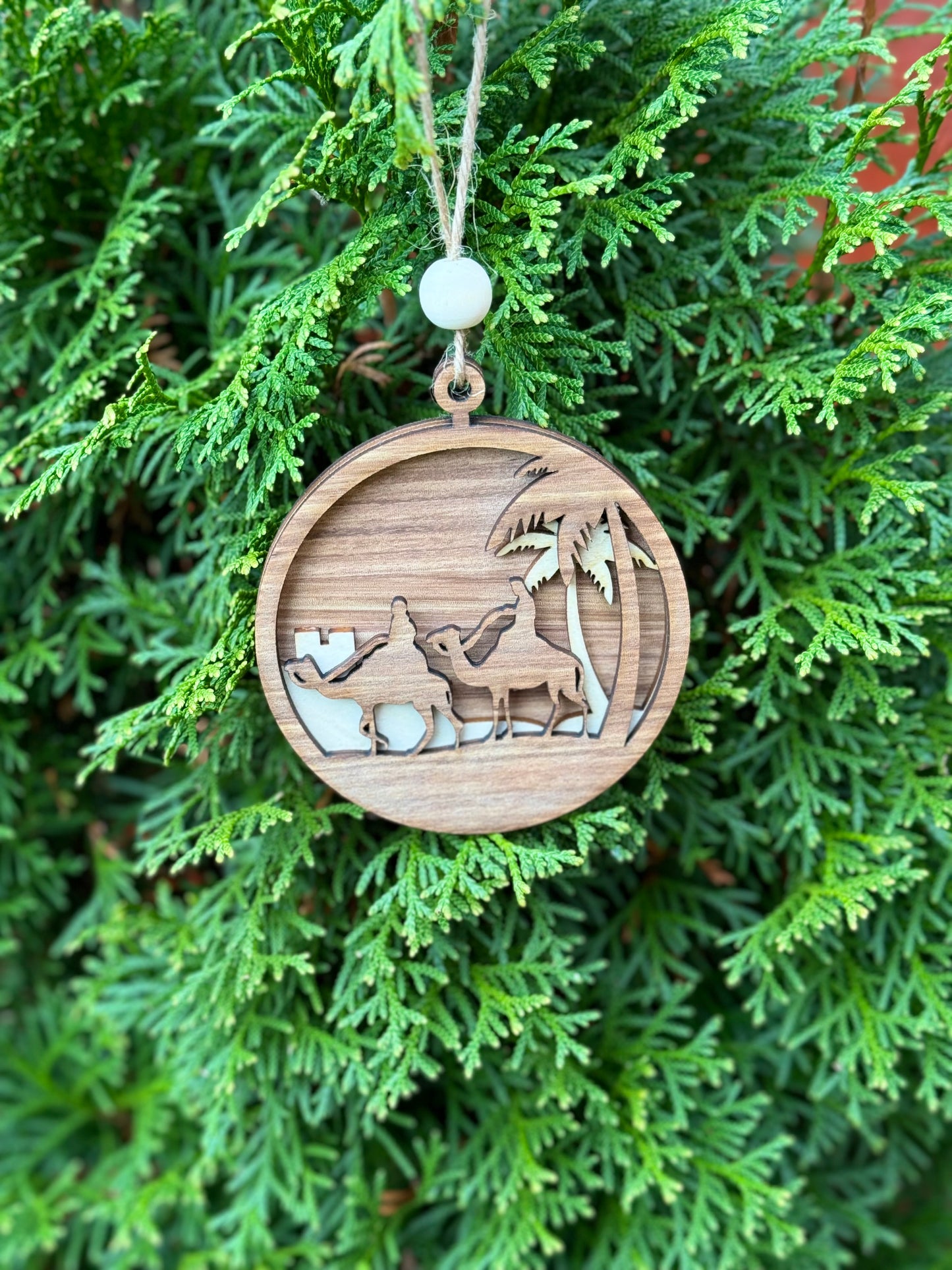 Wooden Nativity Baubles