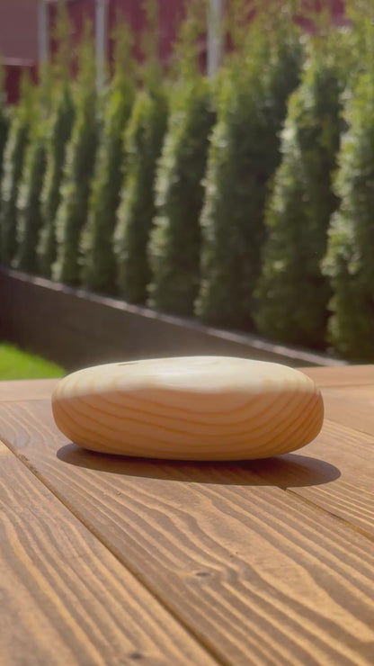 Zen-Style Wooden Candle Holder